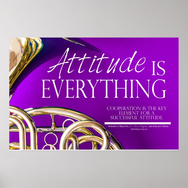 Poster Attitude is Everything - Music Citation (Devant)