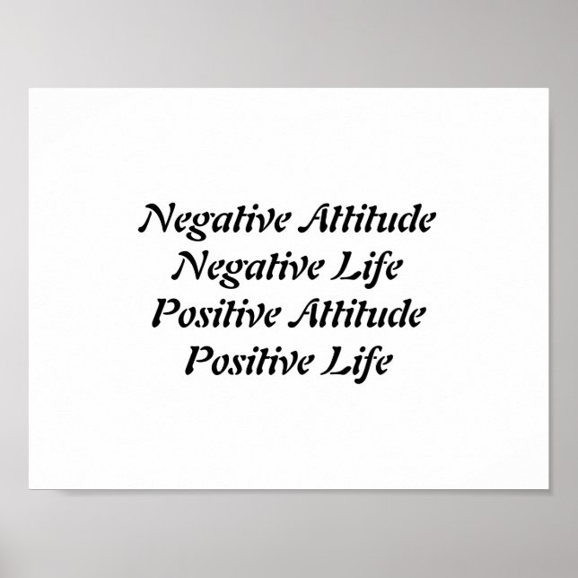 Poster Attitude positive (Devant)