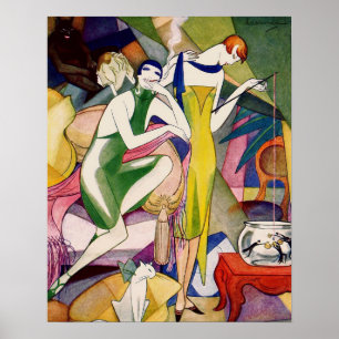 Poster Attraper des poissons rouges