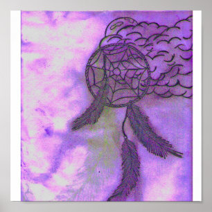 Poster attrapeur de rêve pourpre