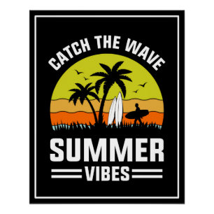 Poster Attrapez la vague Ambiance estivale-64193