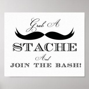 Poster Attrapez un stache et rejoignez le panneau Bash