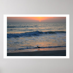 Poster Au bord du coucher du soleil