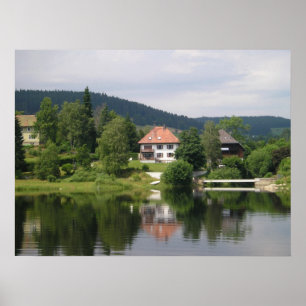 Poster Au bord du lac dans la forêt noire