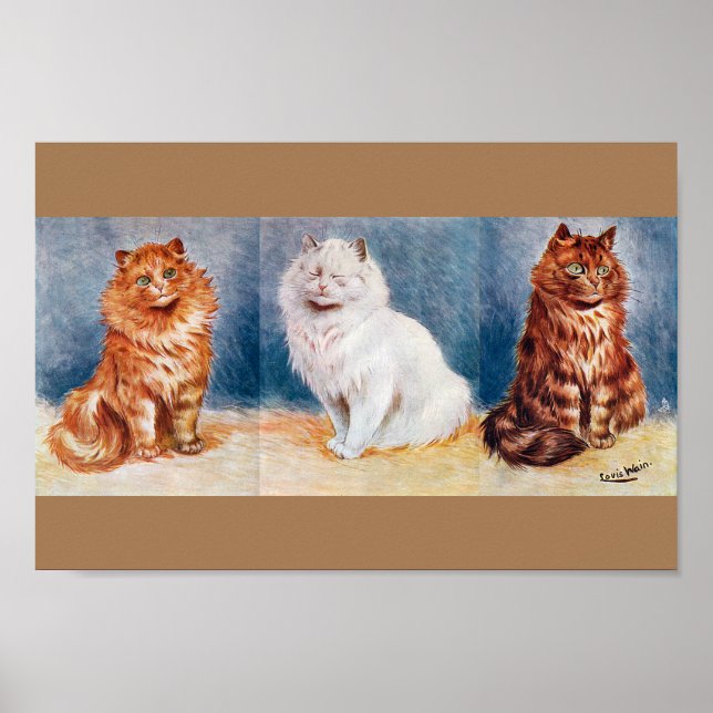 Poster Au Cat Show, Louis Wain (Devant)