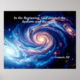 Poster Au début, Dieu et Verse de création