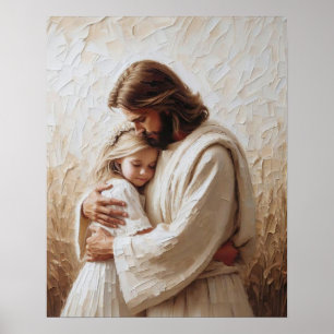 Poster Au-delà de l'amour, l'art chrétien, Jésus embrassa