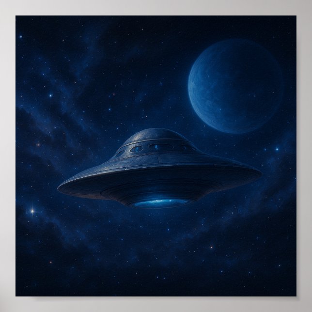 Poster Au-delà de l'horizon-vaisseau spatial volant dans  (Devant)