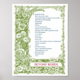 Poster Au delà des mots - un poème d'amour - copie