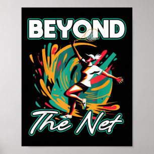 Poster Au-Delà Du Net Joueur Badminton Leisurewe Athlétiq