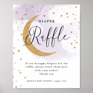 Poster Au-dessus de la couche bleu violet Raffle affichag