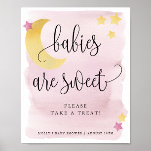 Poster Au-dessus de la lune Les bébés roses sont doux Fav