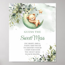 Poster Au-dessus de la lune ours en peluche Guess The Swe