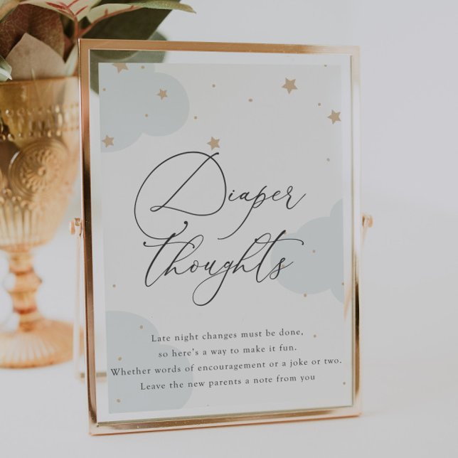 Poster Au-dessus de la Lune Twinkle Star Diapers nocturne (Créateur téléchargé)