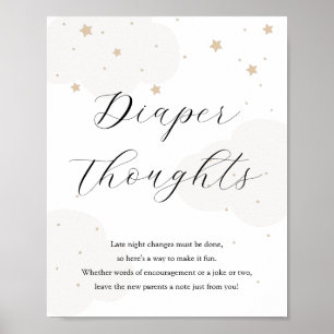 Poster Au-dessus de la Lune Twinkle Star Diapers nocturne