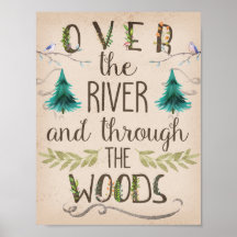 Au-Dessus De La Rivière Et À Travers Les Bois Impr