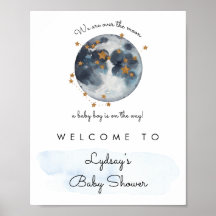 Au-Dessus De L'Affiche de bienvenue Baby shower Lu