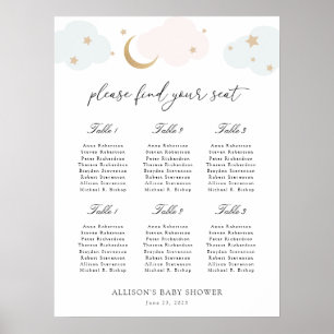Poster Au-dessus du Baby shower de la Lune