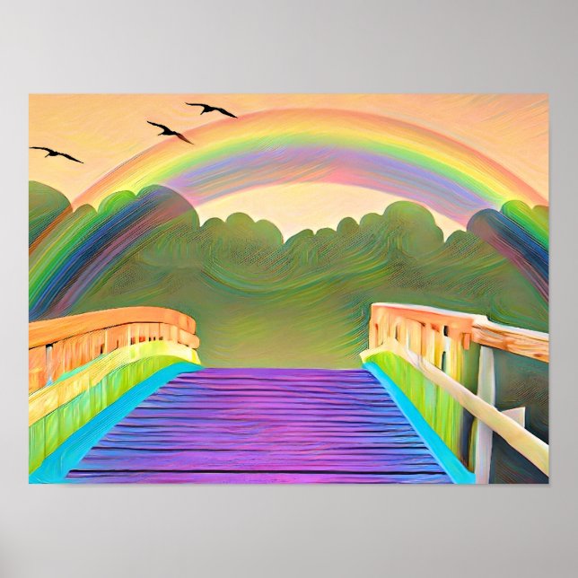 Poster Au-dessus du pont Rainbow -Lisa-Dawn Designs OWN A (Devant)