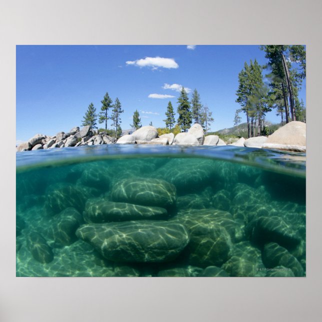 Poster Au-dessus et au-dessous du lac Tahoe (Devant)