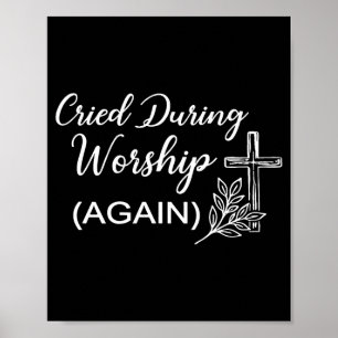 Poster (au dos) pleuré pendant le culte drôle croix foi