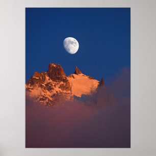 Poster au lever du soleil   Aiguille du Plan Chamonix, Fr