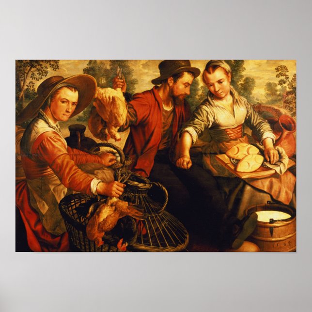 Poster Au marché (Devant)