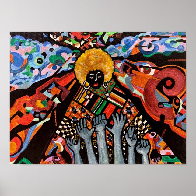 Poster "Au milieu du chaos, je me lève" (Devant)