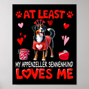 Poster Au moins Appenzeller Sennenhund m'aimant Valentin