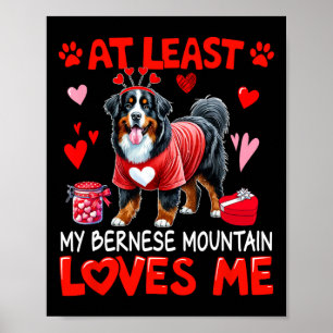 Poster Au moins mon Bernese Mountain m'aimant pour la Sai