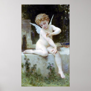 Poster Au Papillon de Bouguereau - de L'Amour