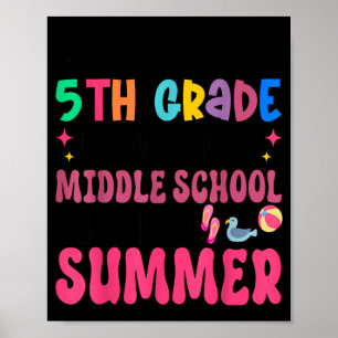 Poster Au revoir 5e année de fin d'études au collège