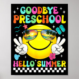 Poster Au revoir maternelle Bonjour Sourire d'été Visage