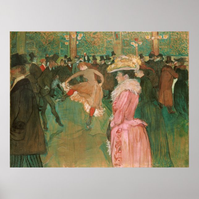 Poster Au Rouge : La Danse Toulouse-Lautrec (Devant)