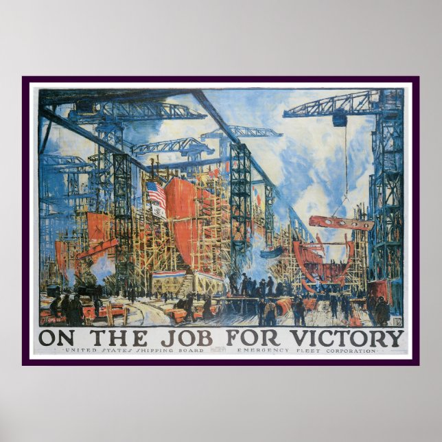 Poster Au travail pour la victoire ! (Devant)