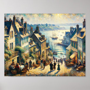 Poster Aube au Village balnéaire