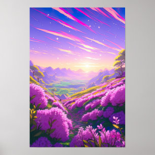 Poster Aube de la Vallée, Anime Art