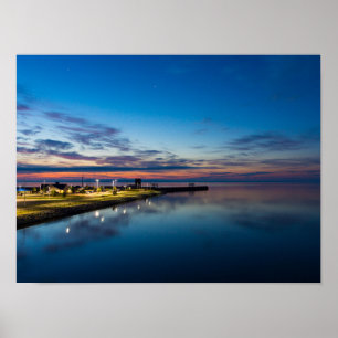 Poster Aube de la ville de Mackinaw