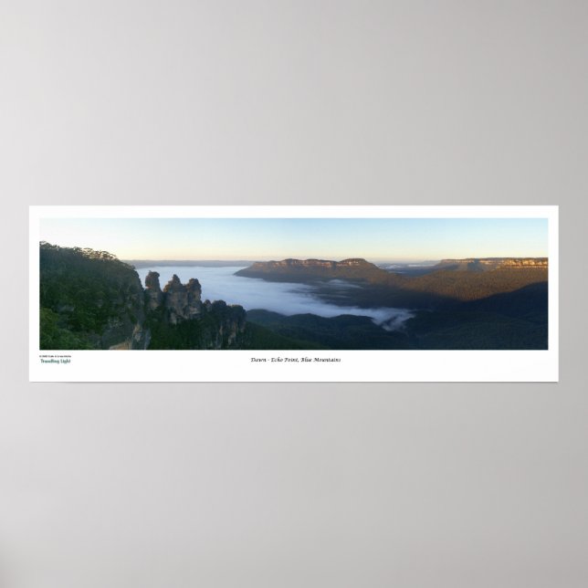 Poster Aube des Montagnes Bleues (Devant)