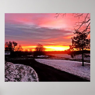 POSTER AUBE EN HIVER
