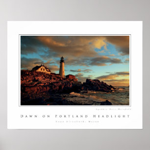 Poster Aube sur le phare de Portland