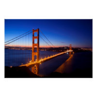 Aube sur San Francisco et Golden Gate Bridge.