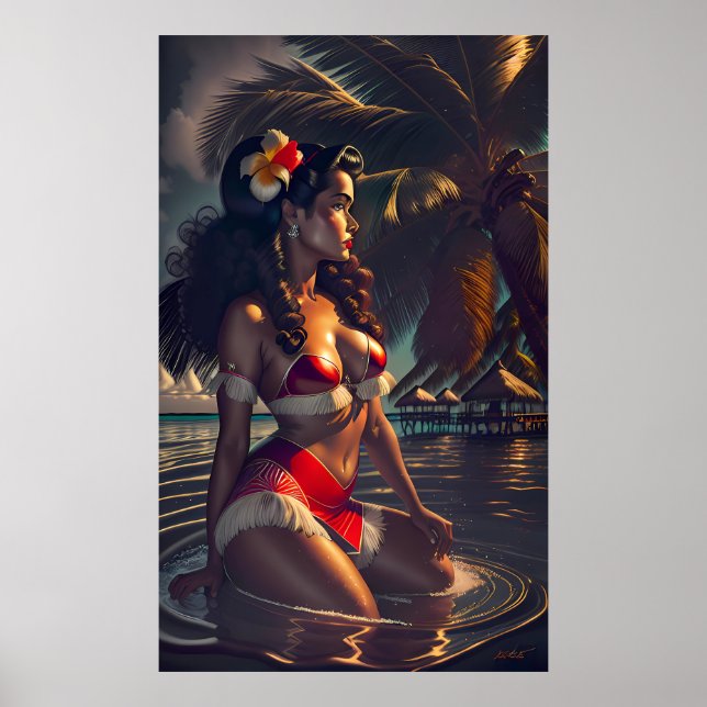 Poster Aube tropicale (Devant)