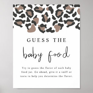 Poster AUBREE Empreinte de léopard Guess the Baby Food Ga