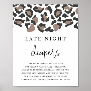 Poster AUBREE Empreinte de léopard Late Night Diapers Jeu