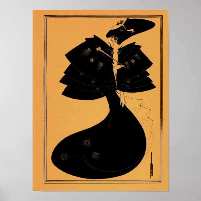 Poster Aubrey Beardsley dessin de Salome (Devant)