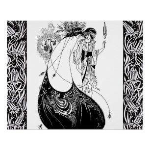 Poster Aubrey Beardsley La jupe du paon Art nouveau