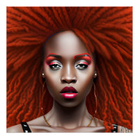 Auburn Queen Rouge Brown cheveux Noir Melanin Afro