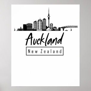Poster Auckland, Nouvelle-Zélande