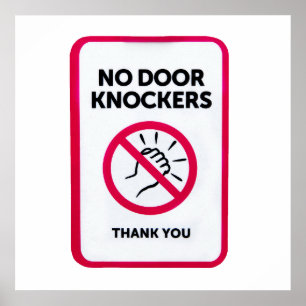 Poster Aucun bouton de porte ne signe